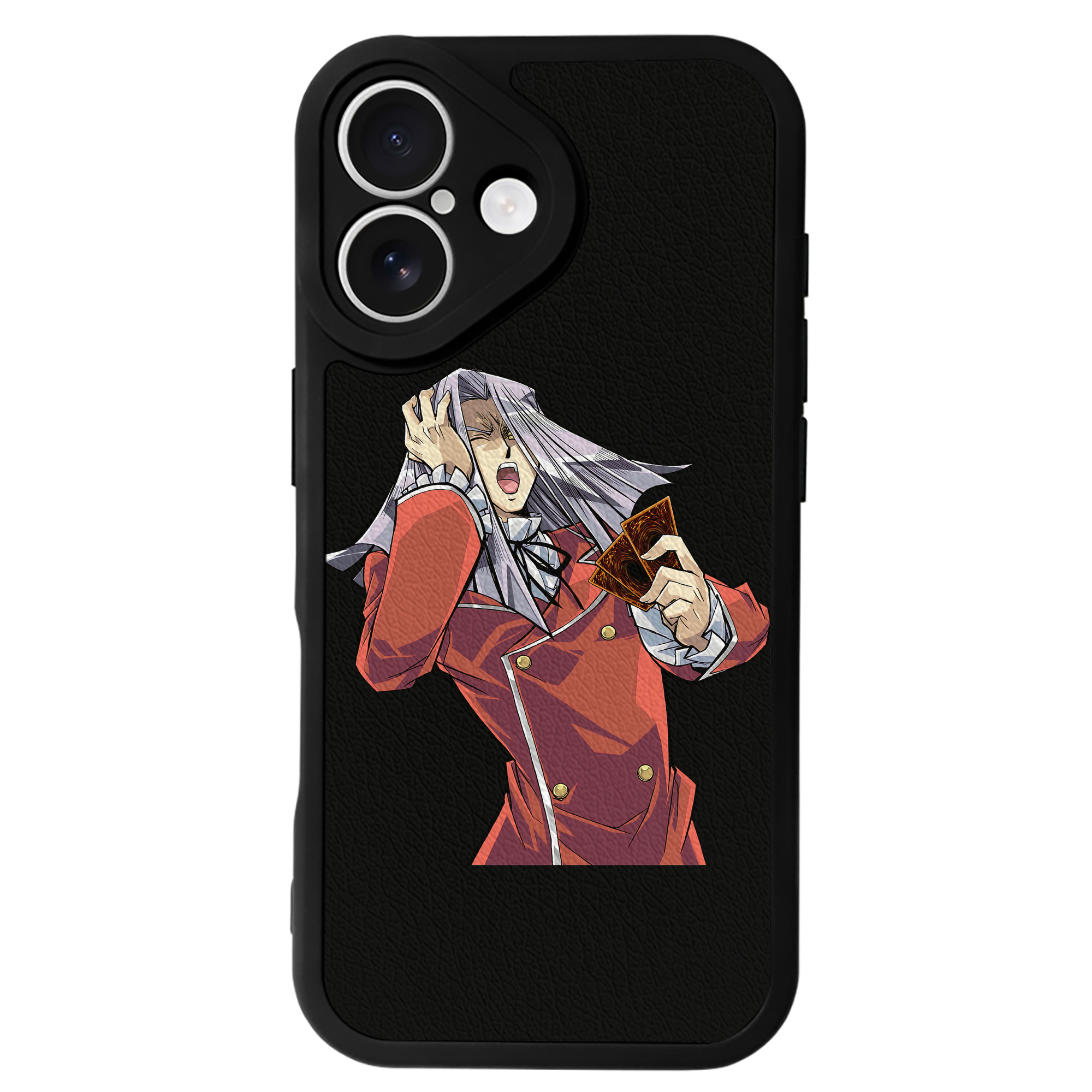 （画像用） 遊☆戯☆王 Yu-Gi-Oh! 【iPhone 16シリーズ対応】シリコンスマホケース（レザー調） 材質：シリコン